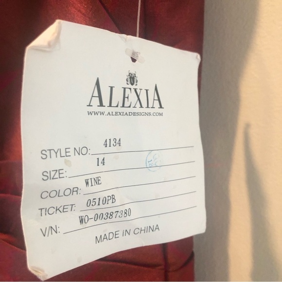 Alexia Size 14 Wine Coloured Dress - Picture 13 of 15